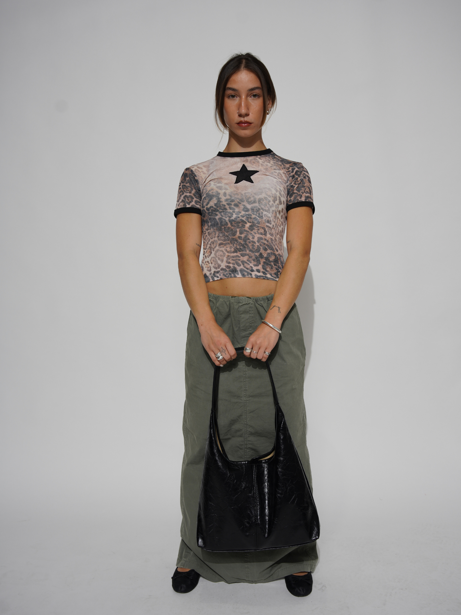 Vintage Worn Leather Tote Bag