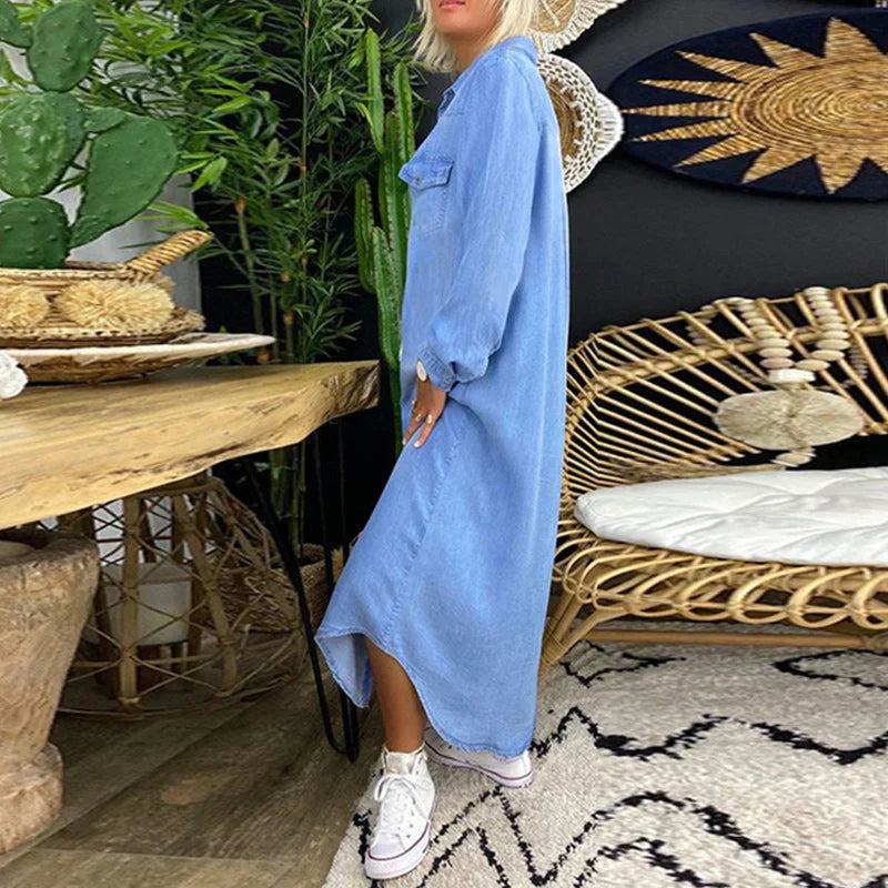 Unifarbenes Jeanskleid für Damen