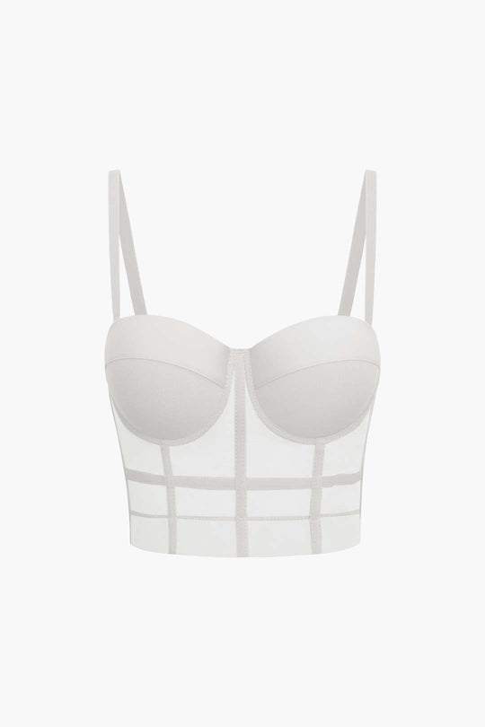 Stützendes Mesh-Bustier-Top