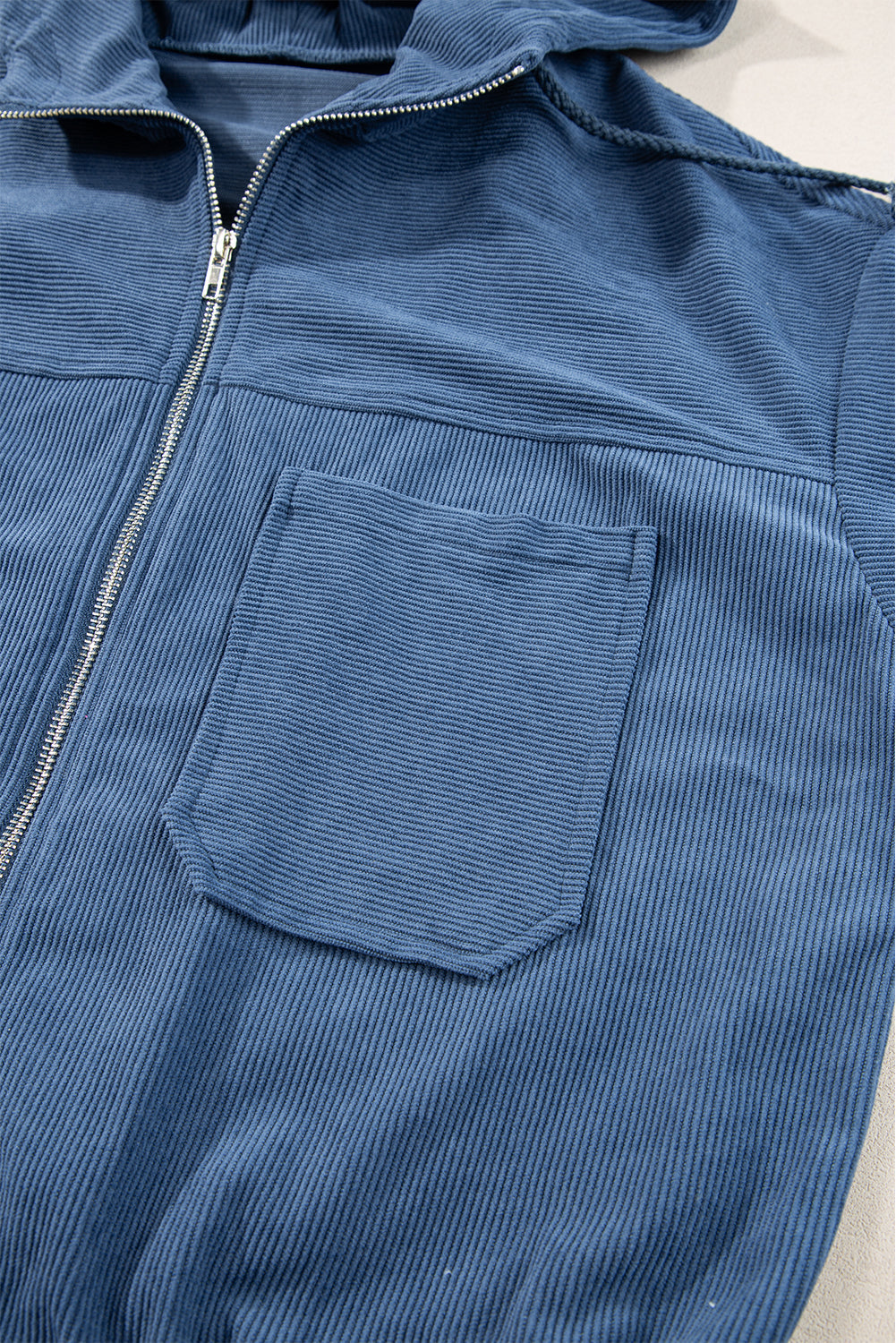 Hoodie in Teal mit verstellbarem Kordelzug