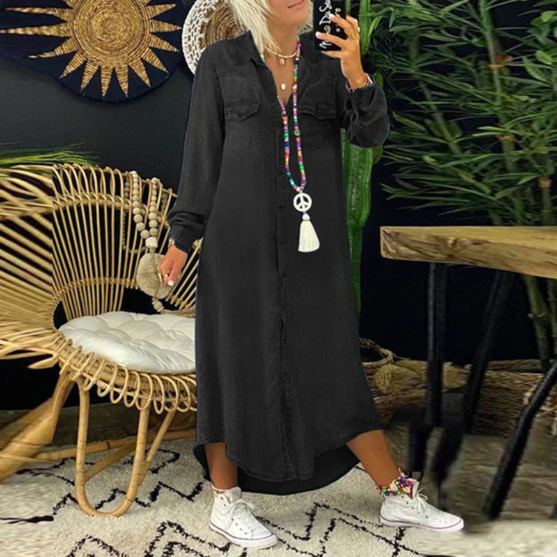 Unifarbenes Jeanskleid für Damen