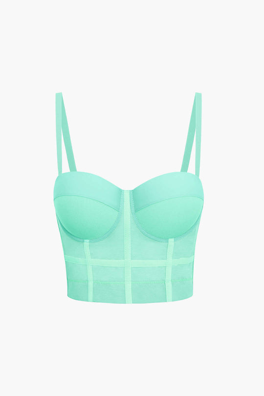 Stützendes Mesh-Bustier-Top