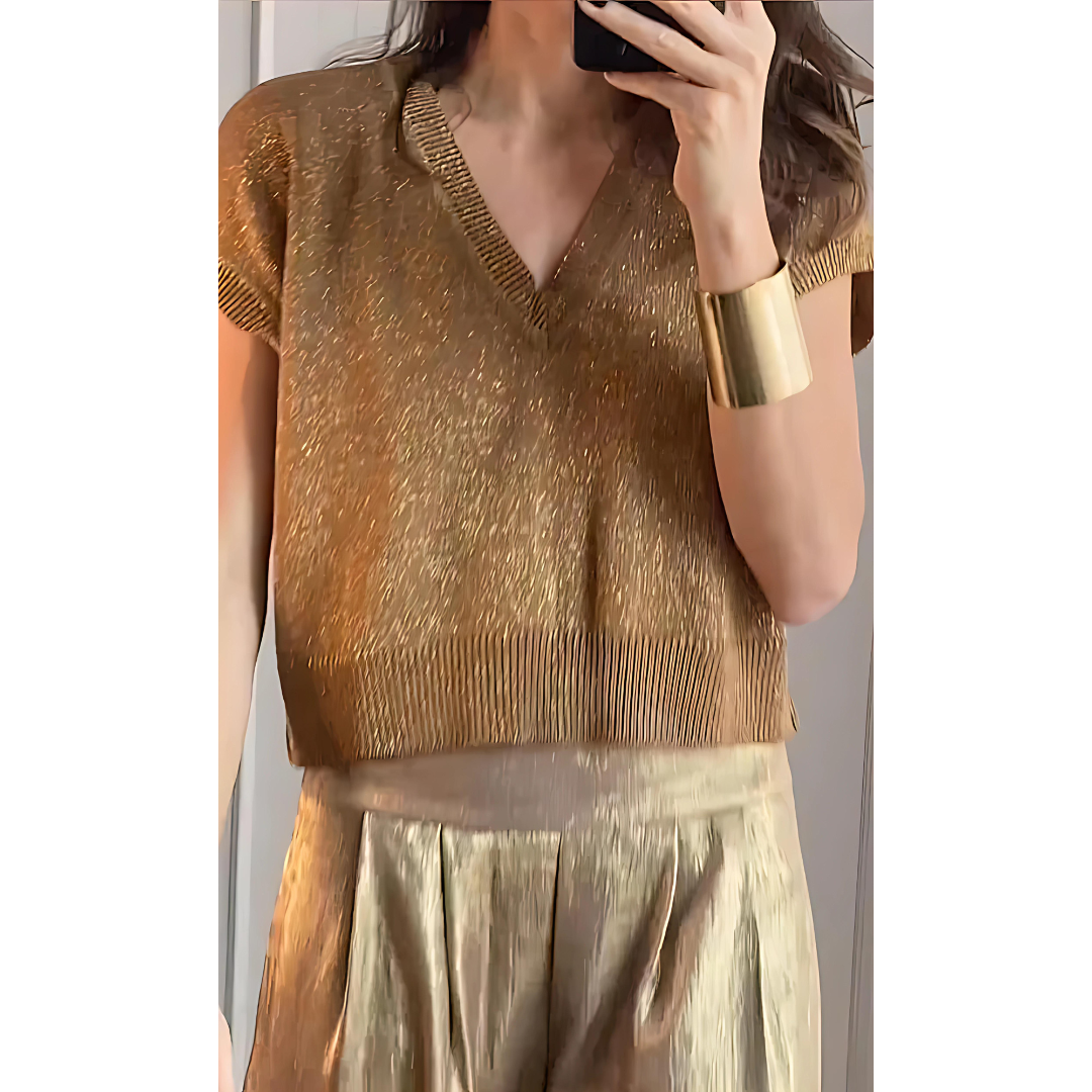 Modische Hose mit hohem Bund