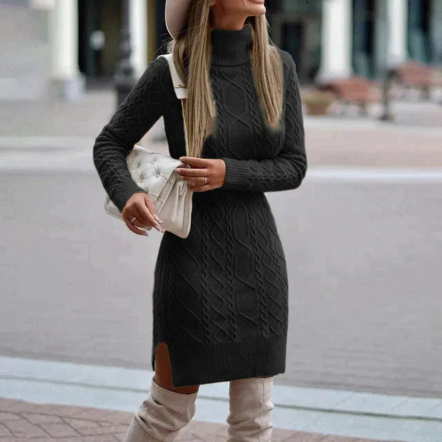 Stylisches Winter-Strickkleid