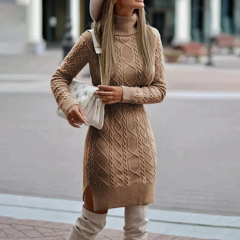 Stylisches Winter-Strickkleid