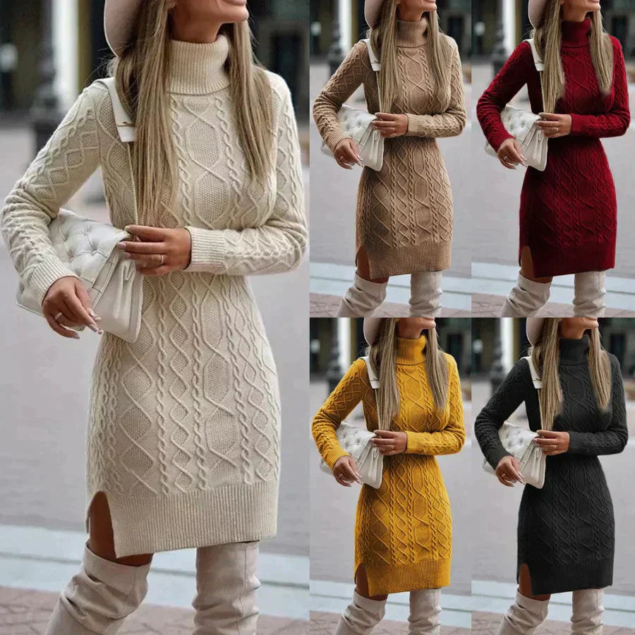 Stylisches Winter-Strickkleid