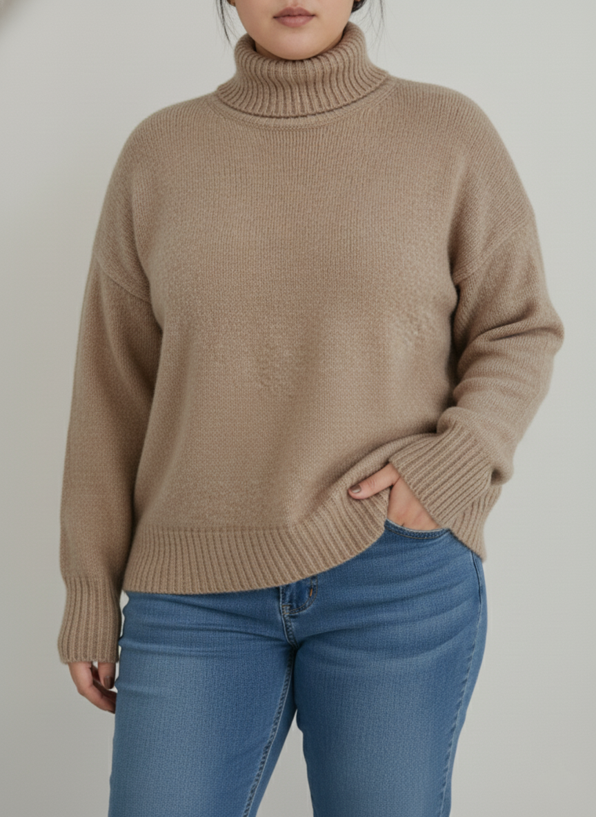 Vayna - Oversized Damen-Rollkragenpullover