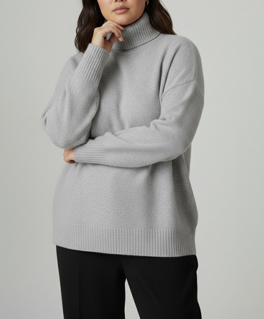 Vayna - Oversized Damen-Rollkragenpullover