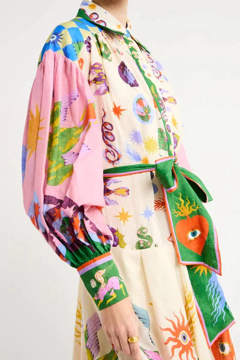 Vintage Blumenmuster Maxi-Kleid mit langem, fließendem Design