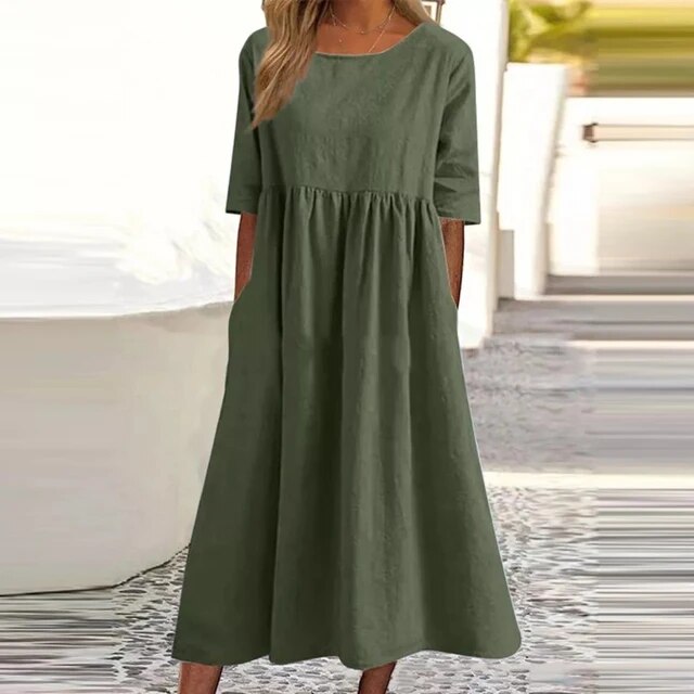 Odira - Elegantes Kleid aus Baumwolle