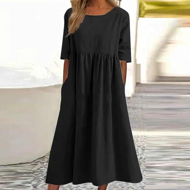 Odira - Elegantes Kleid aus Baumwolle