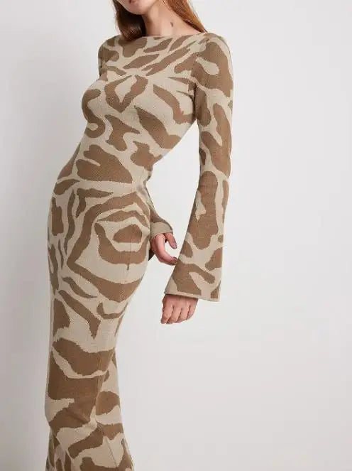 Stacey - Elegantes Maxi-Kleid mit Blumenmuster