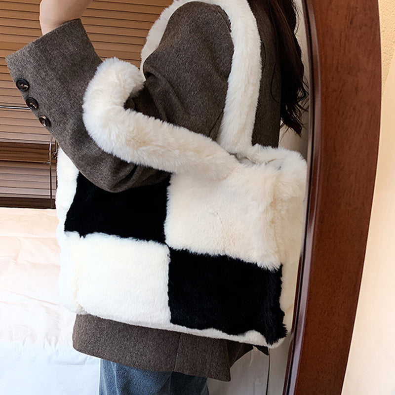 Dante Plüsch-Handtasche: Ein stilvolles und unverzichtbares Winter-Accessoire für Frauen