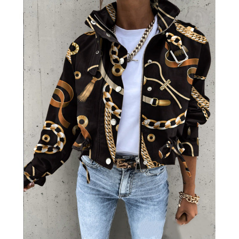 Trendige Damenjacke mit Stehkragen