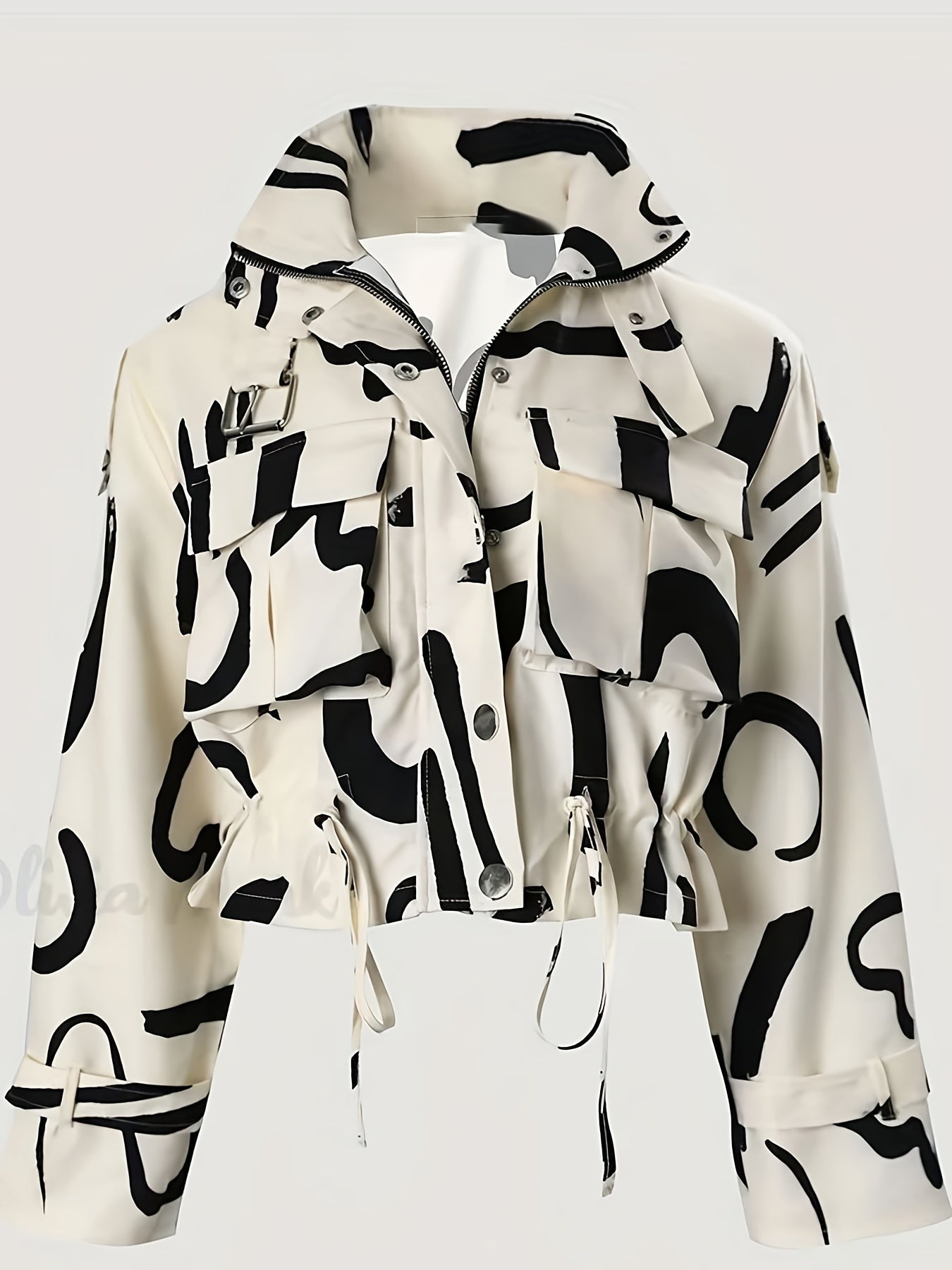 Trendige Damenjacke mit Stehkragen