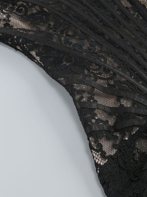 Elegantes Spitzen-Corsagen-Minikleid